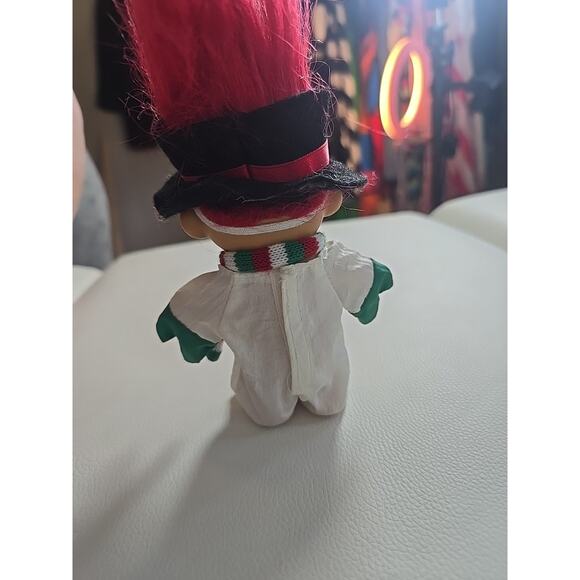 5" Russ Troll Doll Vintage Christmas Snowman Troll Doll With Carrot Nose Holiday - Picture 5 of 8